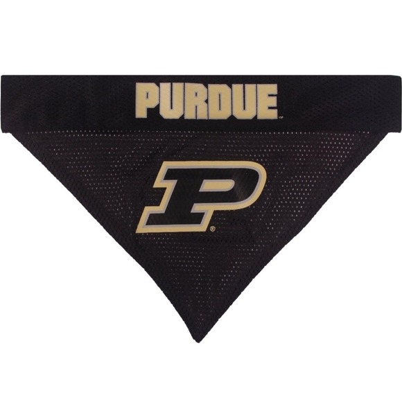 Pets First Collegiate Purdue‎ Boilermakers Reversible Dog Collar Bandana L / XL - Picture 3 of 6